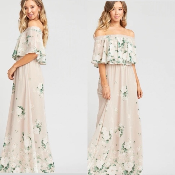 Show Me Your MuMu Dresses & Skirts - SHOW ME YOUR MUMU Hacienda Floral Ruffle Maxi Dress Sz L